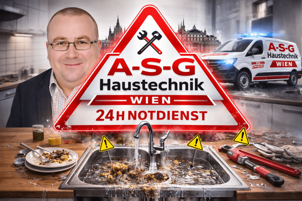 Küche Abfluss Küchenabfluss Abfluss Verstopfung - Wasserfleck - Küchenspüle - Verstopfung ist kein Problem für den A-S-G Haustechniker