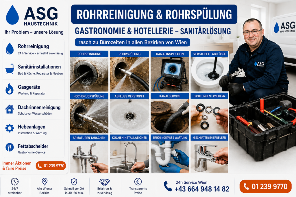 A-S-G Haustechnik Sanitär 24h Notruf in Wien