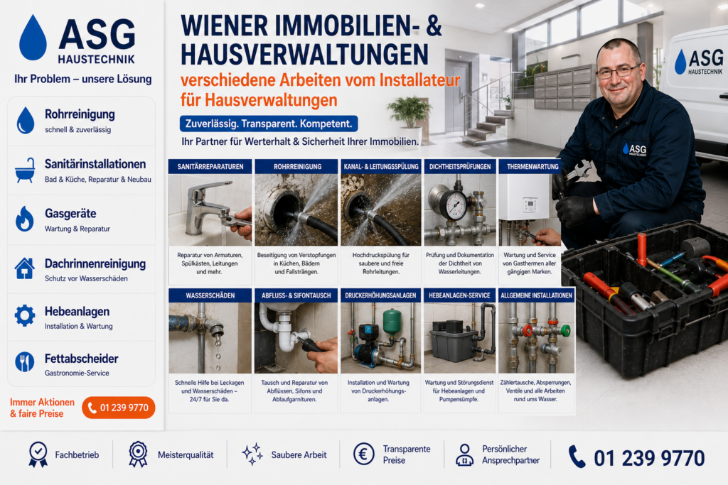 Immobilien und Hausverwaltung Wien in allen Wiener Bezirken A-S-G-Haustechnik Wien Geschäftsführer Berislav Trbara