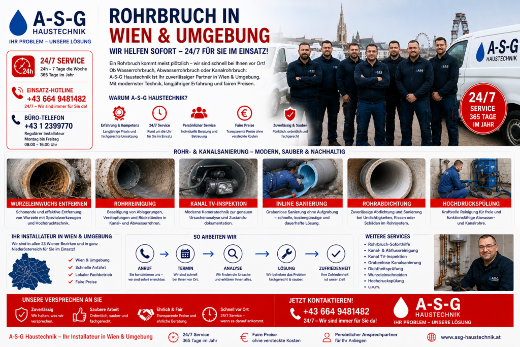 A-S-G-Haustechnik Wien Team Rohrbruch Wien und Umgebung