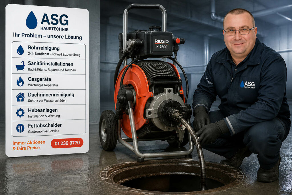Installateur Wien für Sanitär, Heizung, Wasser und Gas 24h Service - A-S-G Haustechnik Berislav Trbara