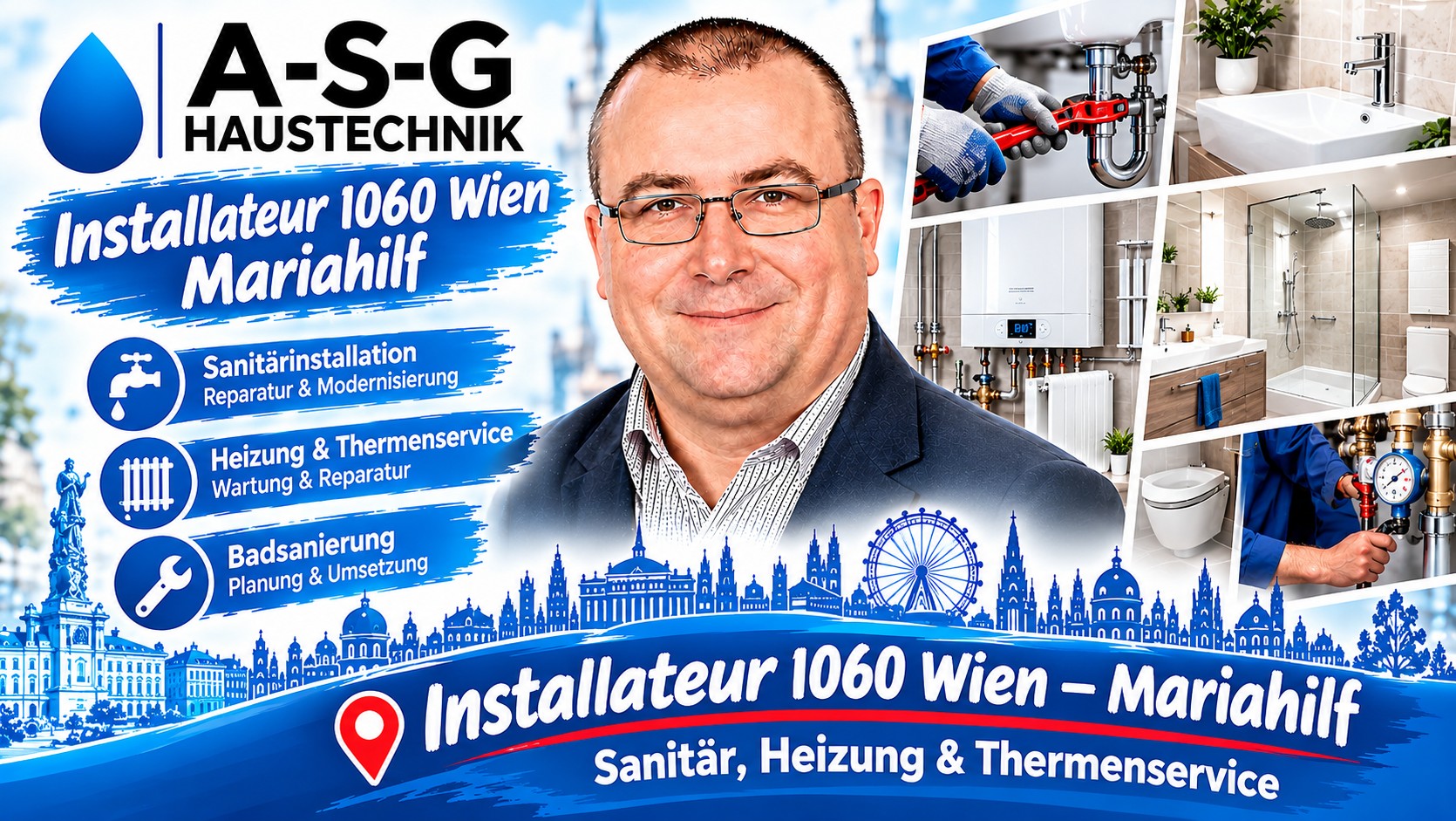 A-S-G Haustechnik Arbeiten als Installateur 1060 Wien – Sanitär, Heizung & Thermenservice in Mariahilf
