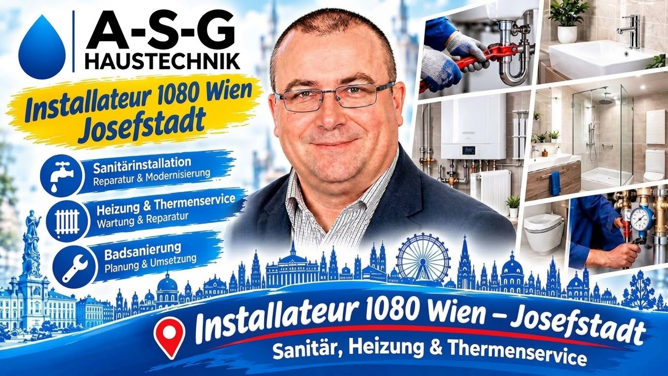 A-S-G Haustechnik Kundendienst prüft das Heizungssystem im Zuge eines Thermenservices in 1080 Wien